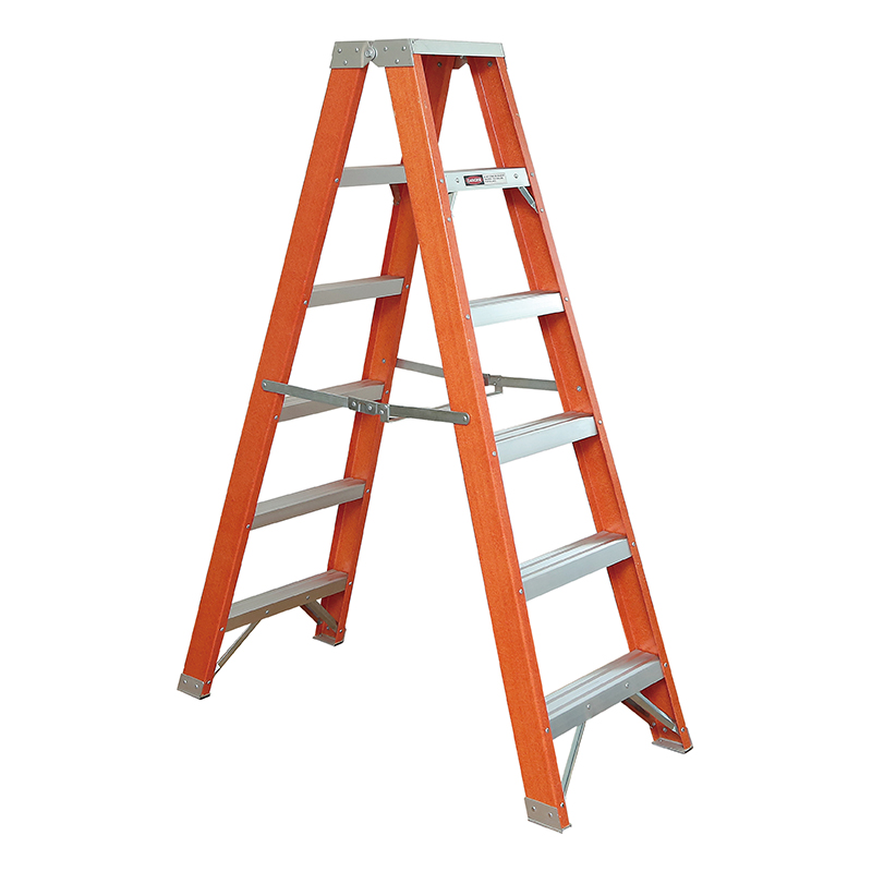 Double side  280mm  Step Rise Fiberglass Step Ladder 3-13 Tread